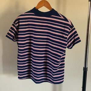 Zara mock neck striped top